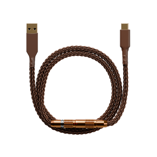 Braided Series — Heat Shrink — Brown + Rose Gold