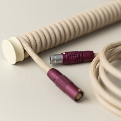 GMK Yurus / Cream and Black Cherry - Wired In