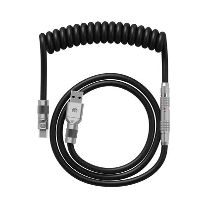 Flex rubber coiled cable in Black — Wired In
